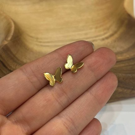 گوشواره میخی پروانه برجسته